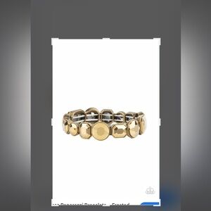 Paparazzi Gold Stretchy Bracelet with Geometric Design